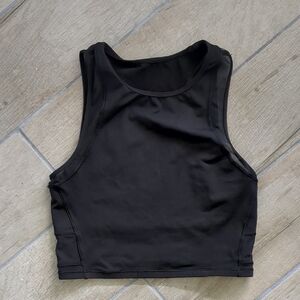 lululemon Black Crop Tank With Mesh